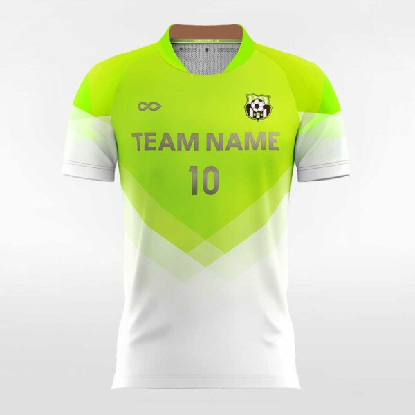Green and White Neon Soccer Jersey