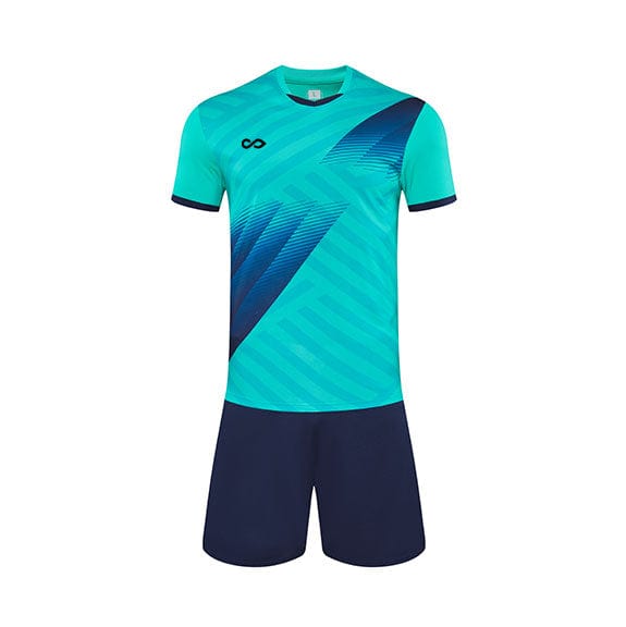 Custom Cyan Soccer Uniform Design