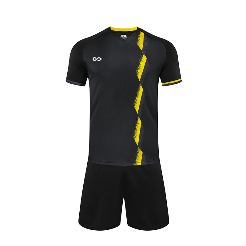 Custom Black and Yellow Soccer Uniform Mockup