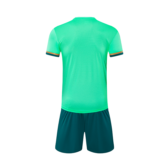 Custom Green V-neck Soccer Kit Design