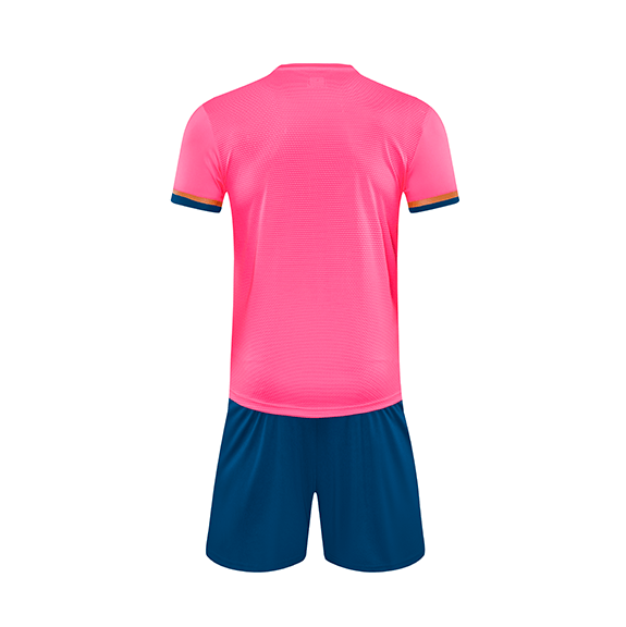 Custom Pink  V-neck Soccer Kit Design