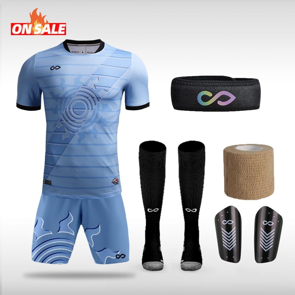 Sublimated Football Uniform Package Blue