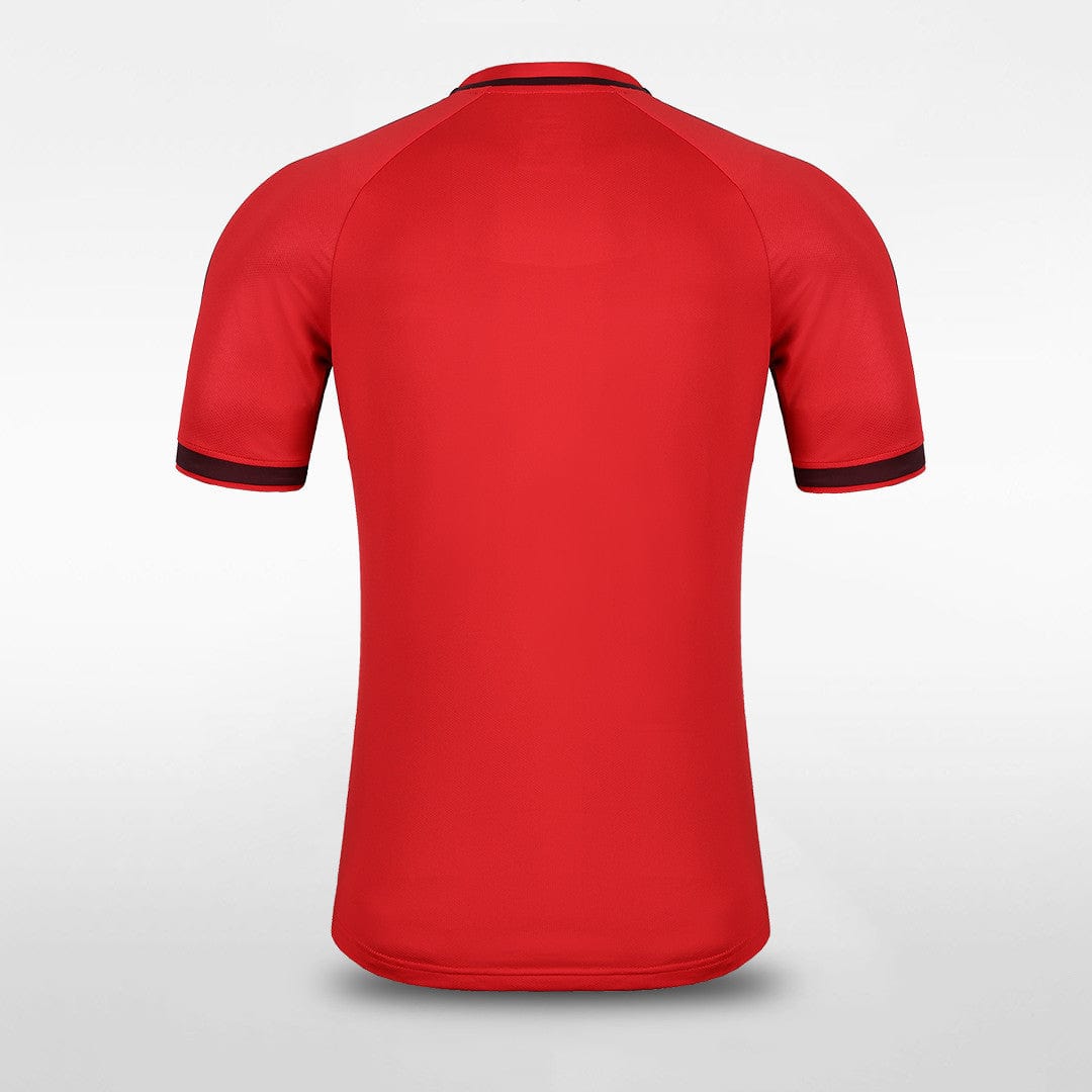 Red Men's Soccer Jersey Design